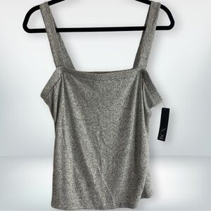 NWT BCX Gray Knit Sleeveless Sweater Tank Top, Size XL